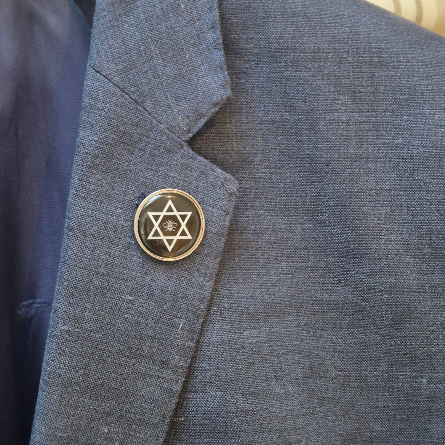 Star of David with Worker Bee - Pin Badge
